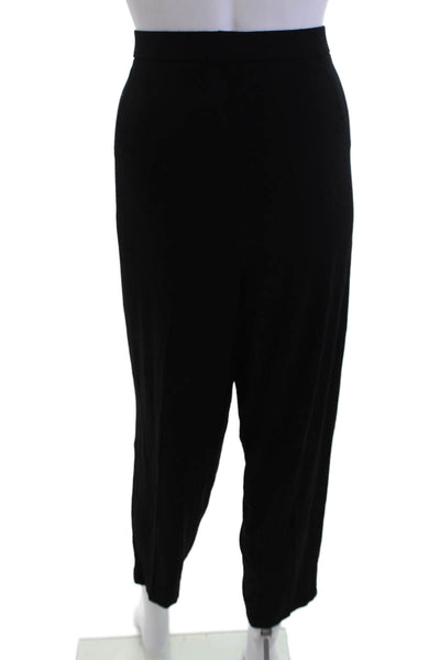 Eileen Fisher Women Black Ankle Cropped Plus Pants Viscose Spandex Size 2X