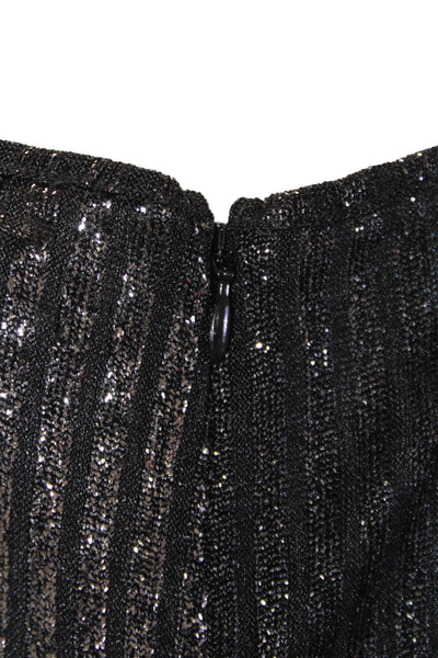 Ramy Brook Womens Bodycon Mini Dress Black V-Neck Sleeveless Size M