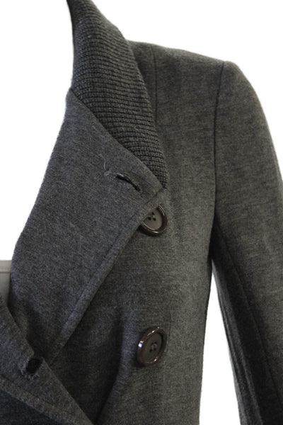 Bailey 44 Women Blazer Gray Collared Long Sleeve Button Classic Size XS