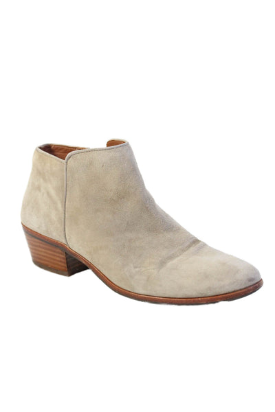 Sam Edelman Womens Suede Zip Up Petty Ankle Boots Grey Size 7.5 Medium
