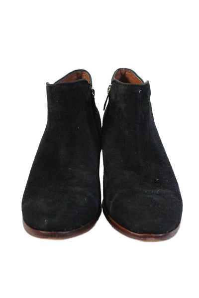 Sam Edelman Womens Suede Zip Up Petty Ankle Boots Black Size 7.5 Medium