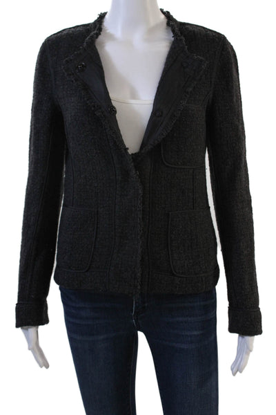 Vince Womens Black Wool Classic Blazer Long Sleeve Size 4