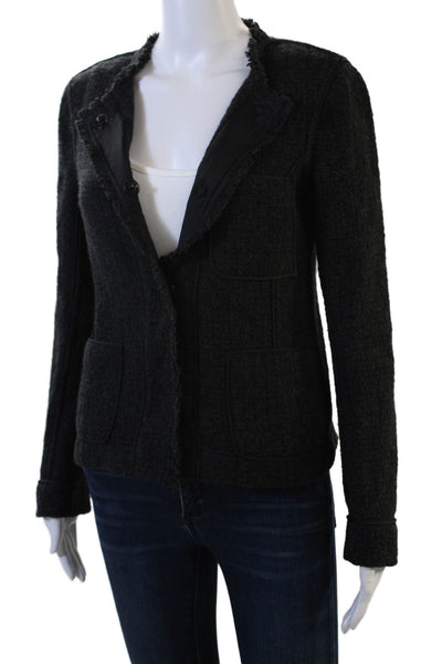 Vince Womens Black Wool Classic Blazer Long Sleeve Size 4