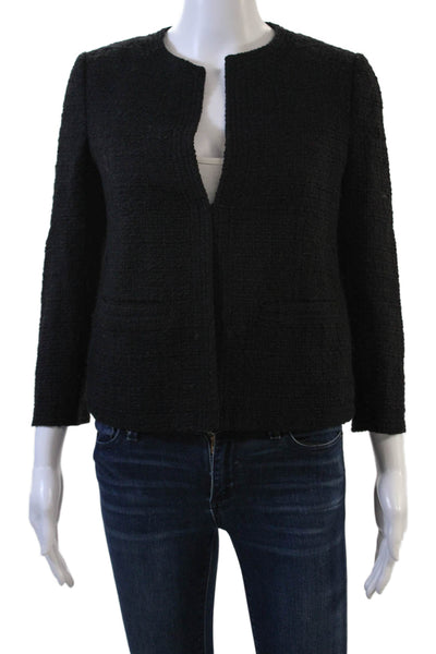 Vince Womens Black Wool Blend Blazer 3/4 Sleeve Size 4