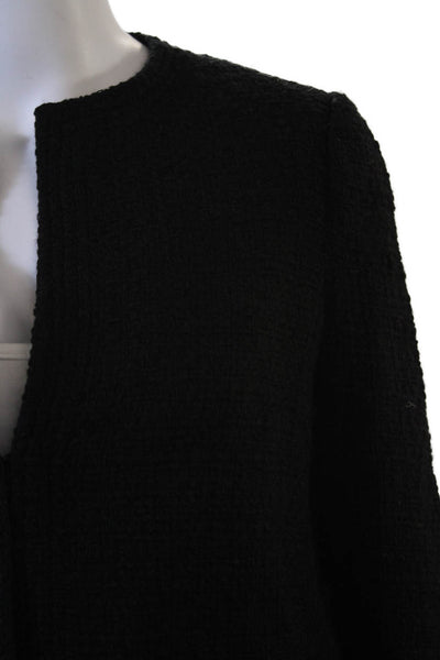 Vince Womens Black Wool Blend Blazer 3/4 Sleeve Size 4
