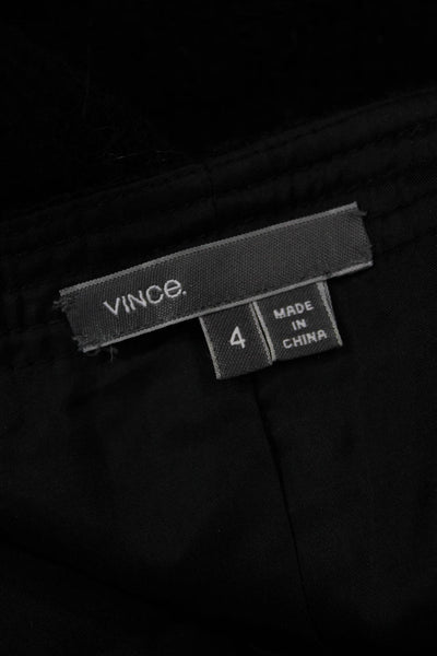 Vince Womens Black Wool Blend Blazer 3/4 Sleeve Size 4