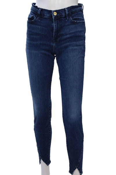 Frame Womens Ankle Skinny Dark Blue Denim Jeans Size 29