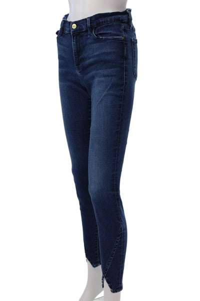 Frame Womens Ankle Skinny Dark Blue Denim Jeans Size 29