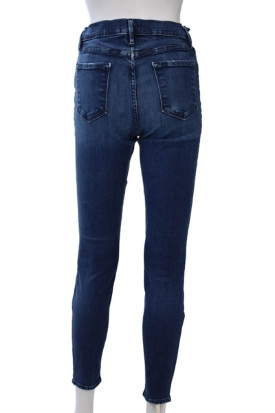 Frame Womens Ankle Skinny Dark Blue Denim Jeans Size 29