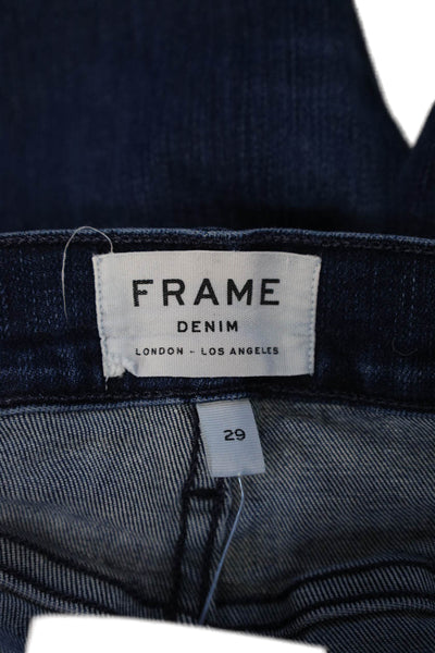 Frame Womens Ankle Skinny Dark Blue Denim Jeans Size 29