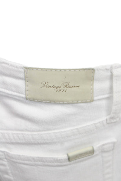 Joes Womens White Skinny Ankle Jeans Mid Rise Button Fly Size 27