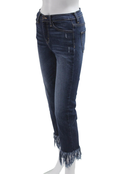 Flying Monkey Womens Cropped Dark Blue Mid Rise Jeans Size 25