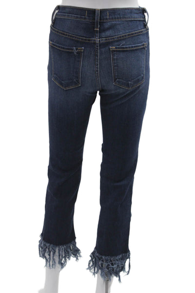 Flying Monkey Womens Cropped Dark Blue Mid Rise Jeans Size 25