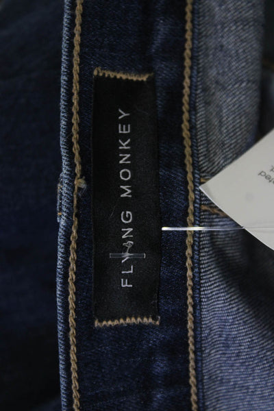 Flying Monkey Womens Cropped Dark Blue Mid Rise Jeans Size 25