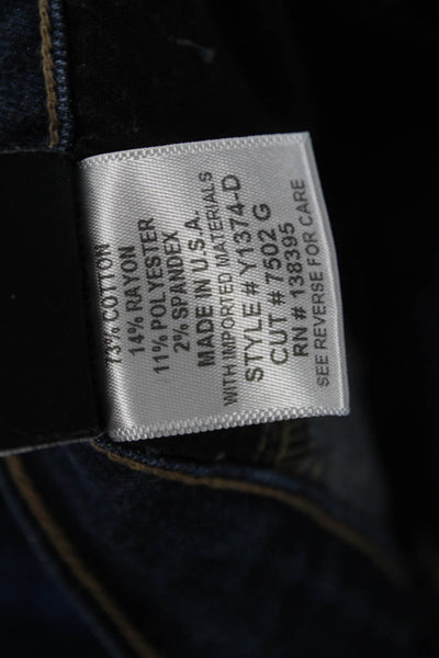 Flying Monkey Womens Cropped Dark Blue Mid Rise Jeans Size 25