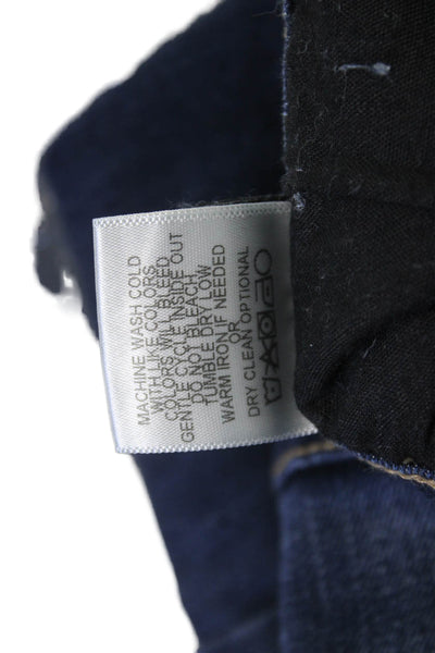 Flying Monkey Womens Cropped Dark Blue Mid Rise Jeans Size 25
