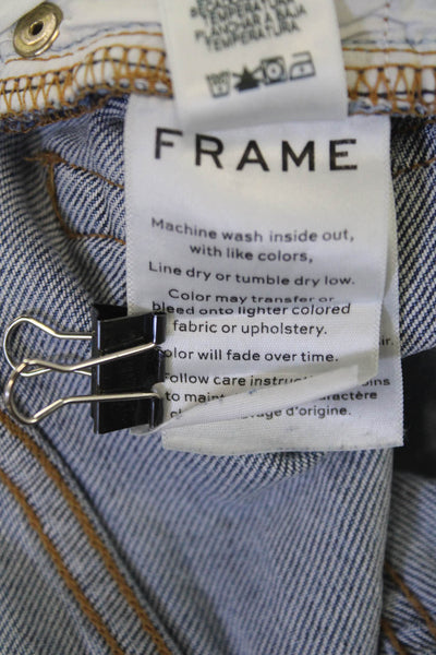 Frame Denim Womens Cropped Straight Blue Jeans Size 26