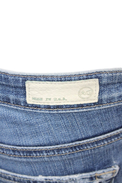 AG Adriano Goldschmied Women Ankle Cropped Blue Jeans Low Rise Size 26
