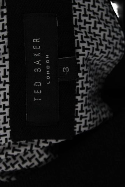 Ted Baker London Mens Short Sleeves Polo Shirt Black Cotton Size 3