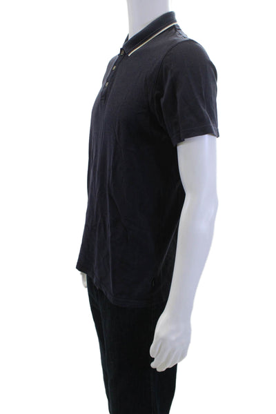 Ted Baker London mens Short Sleeves Rugby Shirt Navy Blue Cotton Size 3