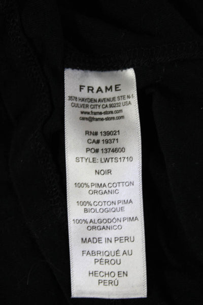 Frame Women Basic Camisole Black 100% Pima Cotton High Neck Sleeveless Size XS