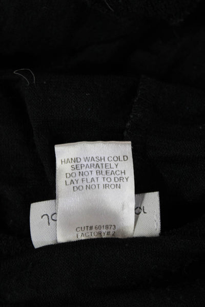 Jordan Taylor Womens Tunic Hoodie Black Striped V-Neck Sleeveless Size M