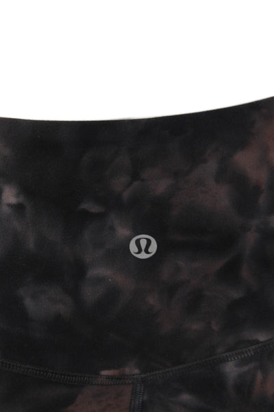 Lululemon Unisex Biker Shorts Black Nylon Lycra Size 4