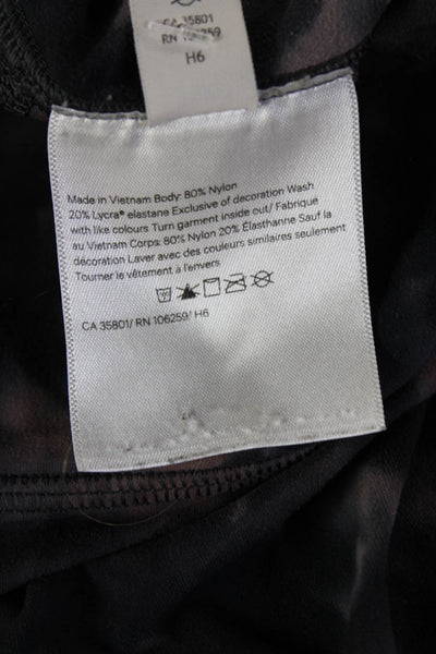 Lululemon Unisex Biker Shorts Black Nylon Lycra Size 4