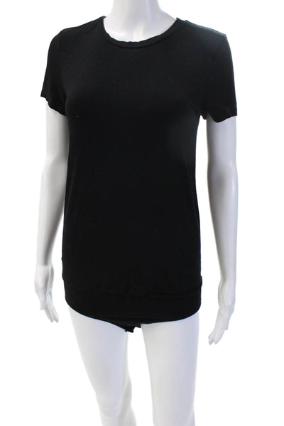 Only Hearts Womens Basic Black Crew Neck Short Sleeve T-Shirt Size S