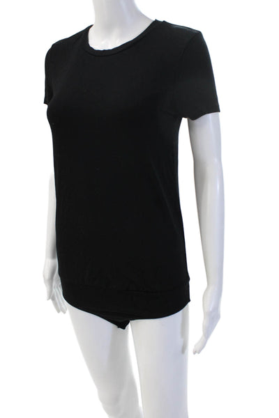 Only Hearts Womens Basic Black Crew Neck Short Sleeve T-Shirt Size S