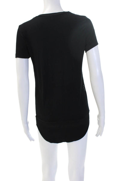 Only Hearts Womens Basic Black Crew Neck Short Sleeve T-Shirt Size S