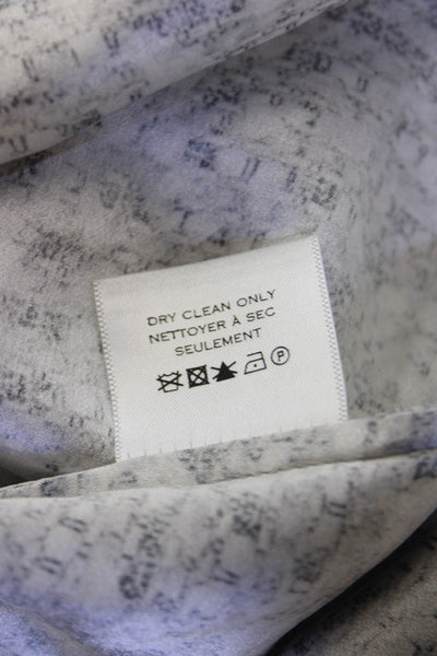 Charlotte Brody Women Tunic Blouse Gray Silk V-Neck Long Sleeve Size L