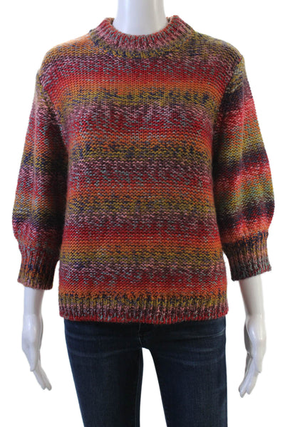 One Grey Day Unisex Pullover Sweater Blue Crew Neck 3/4 Sleeve Size S