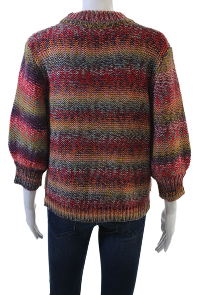 One Grey Day Unisex Pullover Sweater Blue Crew Neck 3/4 Sleeve Size S