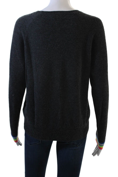 Scott & Scott London Womens Dark Gray 100% Cashmere Crewneck Pullover Size S