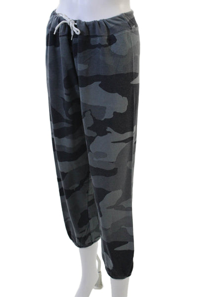 Monrow Unisex Jogger Sweatpants Black Camo Drawstring Army Size M