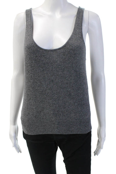 Parrish Unisex Wool Vest Sweater Gray Round Neck Sleeveless Size M