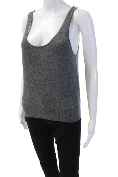 Parrish Unisex Wool Vest Sweater Gray Round Neck Sleeveless Size M