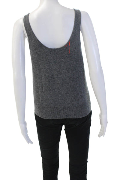 Parrish Unisex Wool Vest Sweater Gray Round Neck Sleeveless Size M