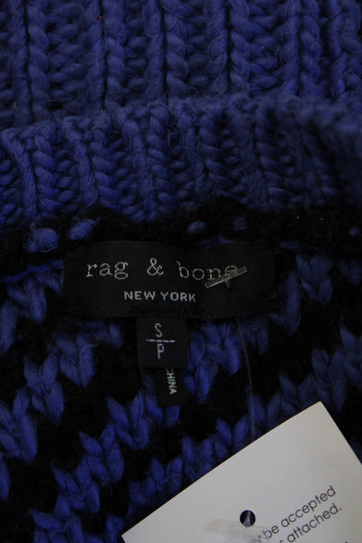 Rag & Bone Unisex Pullover Sweater Black Crew Neck 65% Cotton 35% Wool Size S