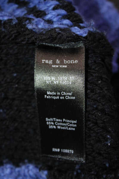 Rag & Bone Unisex Pullover Sweater Black Crew Neck 65% Cotton 35% Wool Size S