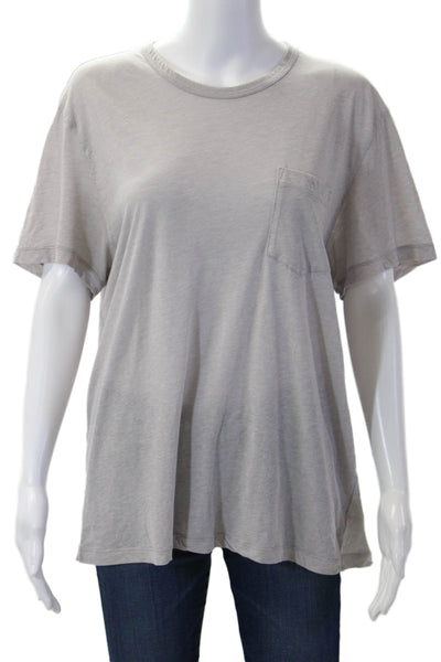 Standard James Perse Womens Basic Jersey T-Shirt Gray Short Sleeve Size 2