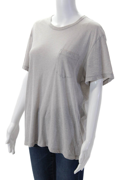 Standard James Perse Womens Basic Jersey T-Shirt Gray Short Sleeve Size 2
