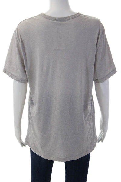 Standard James Perse Womens Basic Jersey T-Shirt Gray Short Sleeve Size 2