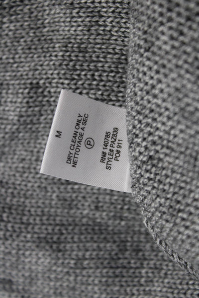 Brochu Walker Women Pullover Sweater Gray Cotton Round Neck Long Sleeve Size M
