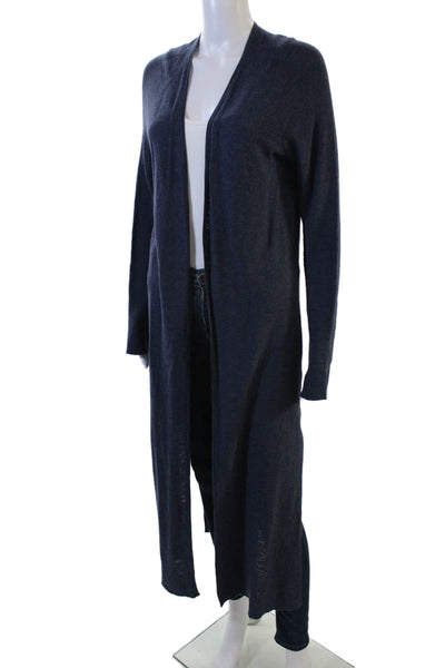 360 Sweater Womens Cardigan Dark Blue 100% Cotton Long Sleeve Size S