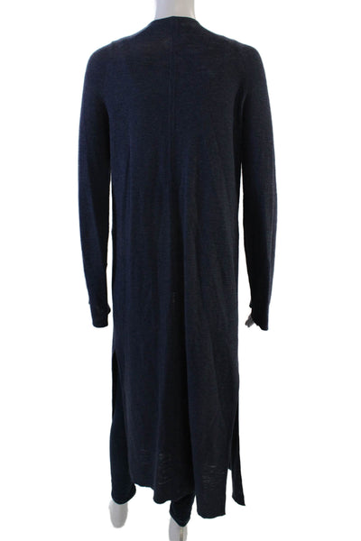 360 Sweater Womens Cardigan Dark Blue 100% Cotton Long Sleeve Size S