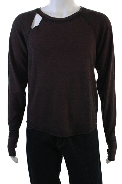 Tyler Jacobs Feel The Piece Unisex Brown Grunge Long Sleeve Sweatshirt Size M