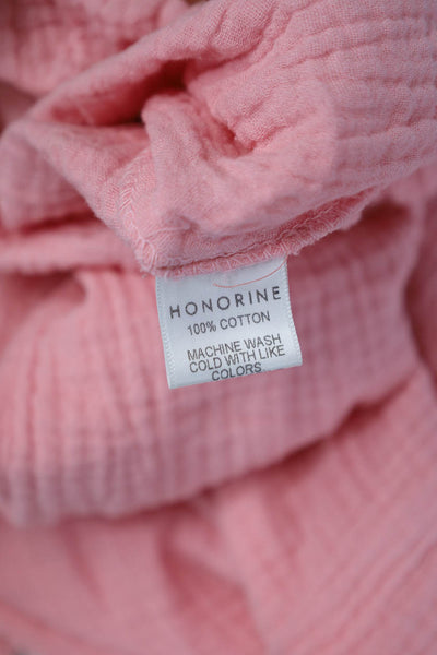 Honorine Women Cropped Sweatpants Pink Cotton Drawstring Size XS