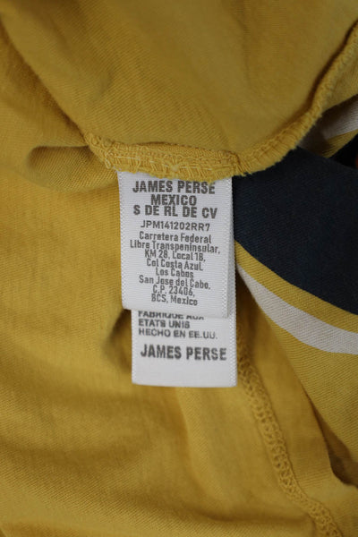 Standard James Perse Women Jersey Tank Yellow Graphic Roundneck Size 1